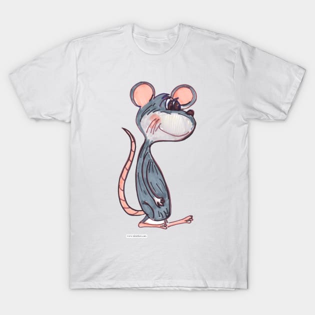 Cartoon Mouse Cute Rodent Friend Marker Art T-Shirt by Tshirtfort
